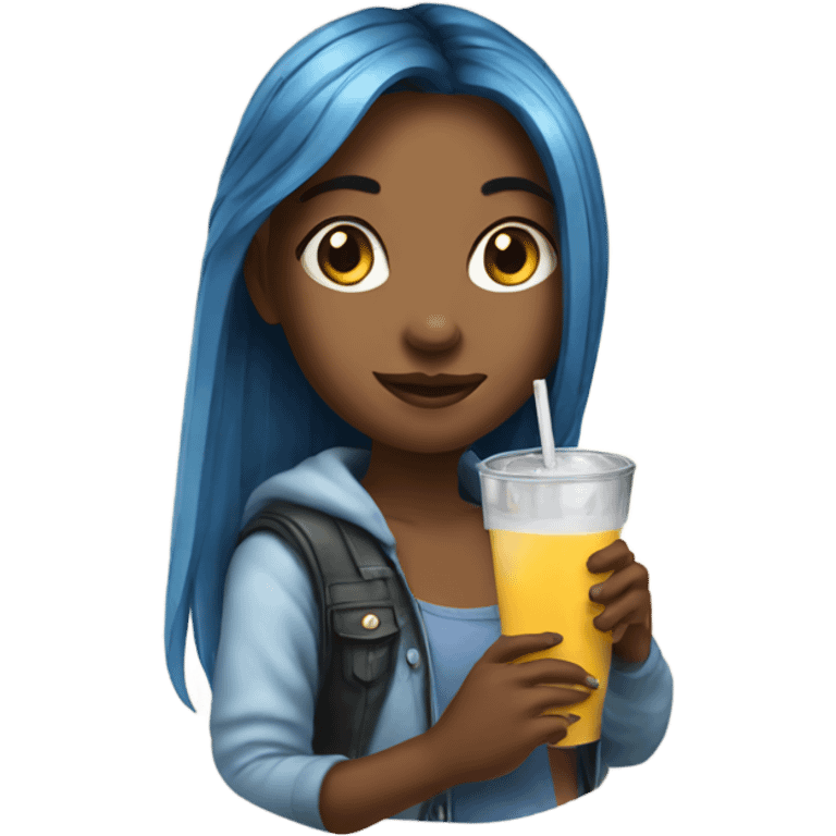 girl with drink  emoji