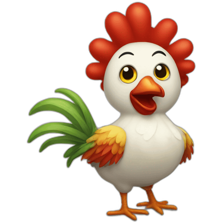 Clown chicken emoji