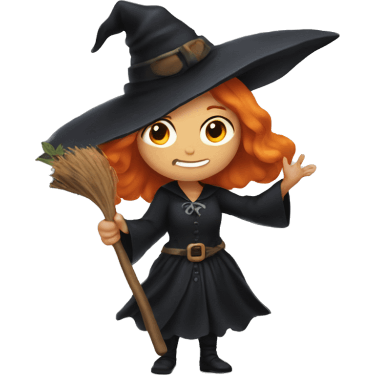 A witch with ginger hair  emoji