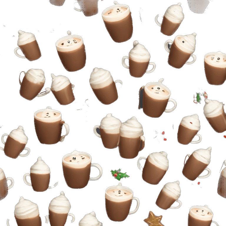 hot chocolate in christmas emoji