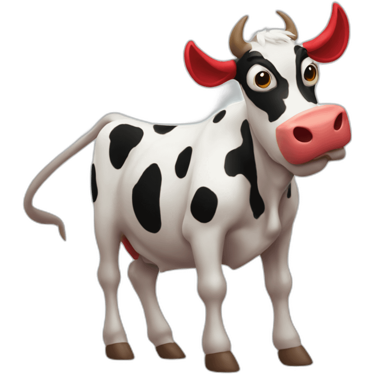 Spider-Man as a cow emoji