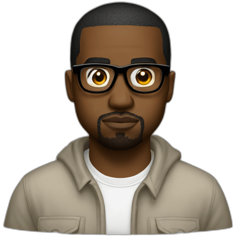 nerd kanye west emoji