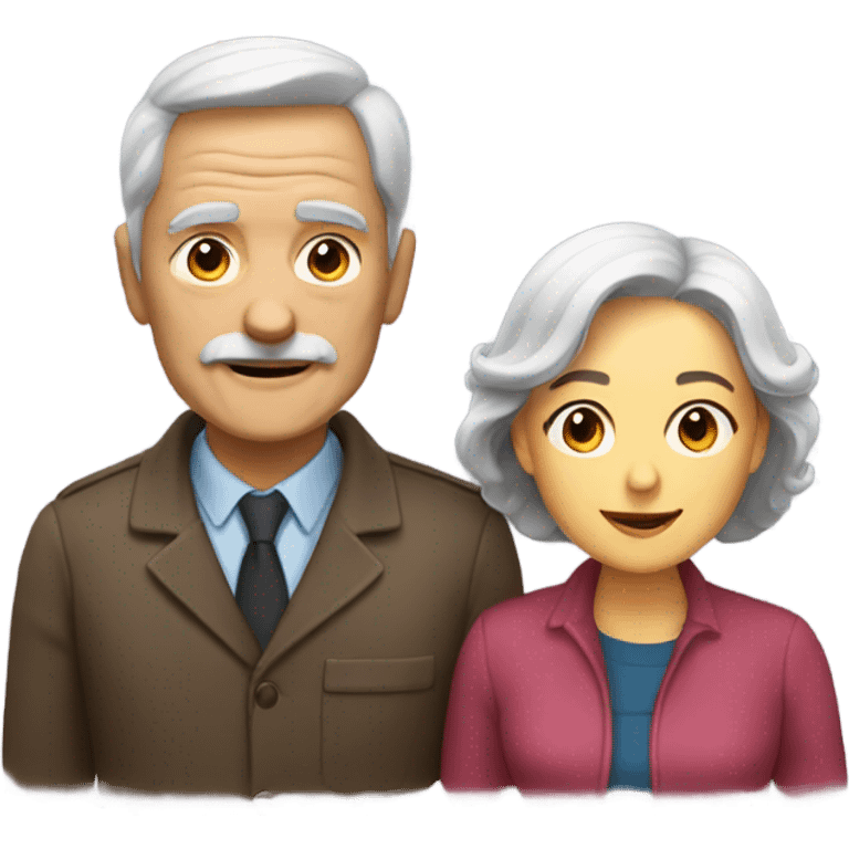 Older man and women emoji