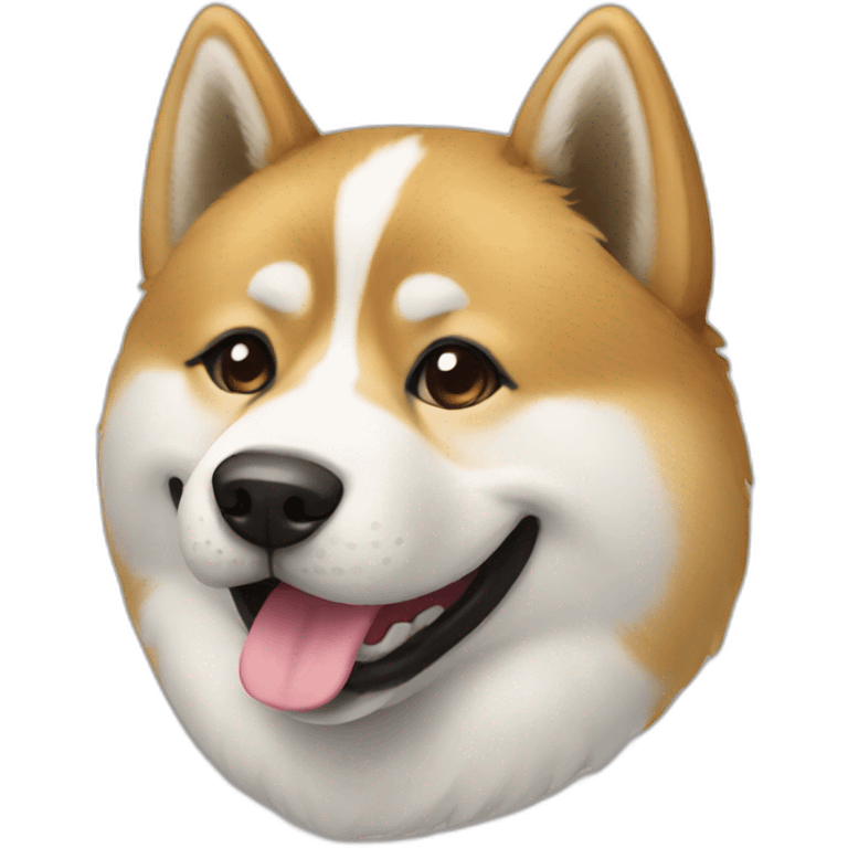 akita smiling emoji