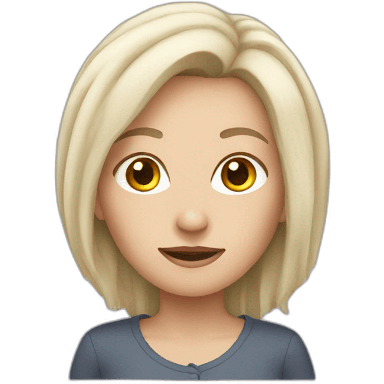 clothless white woman emoji