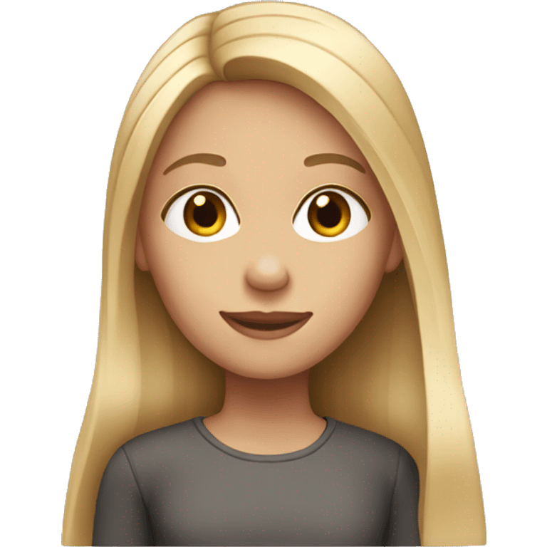 Girl with straight long blonde hair emoji