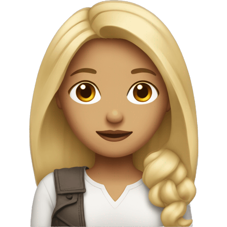 blonde girl with brown roots emoji