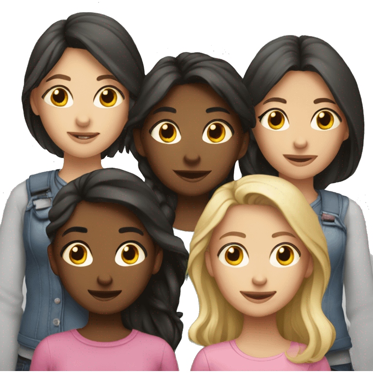 group of 5 girls emoji