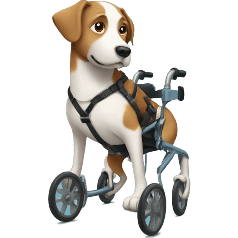 A dog In a wheelchair emoji