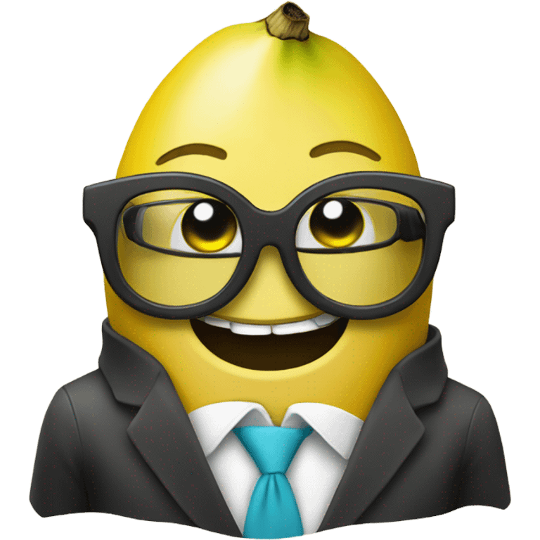 banana wearing money glasses emoji