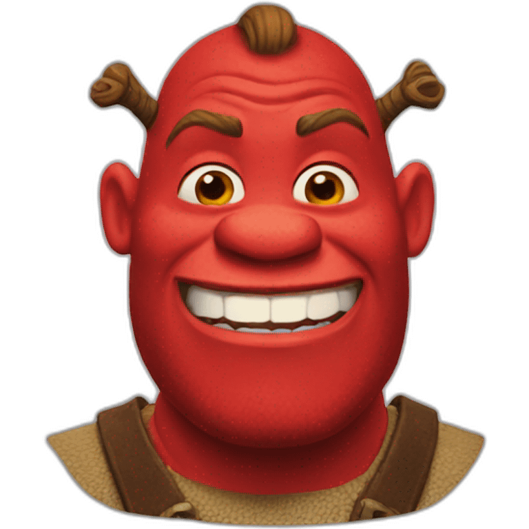 Red shrek emoji