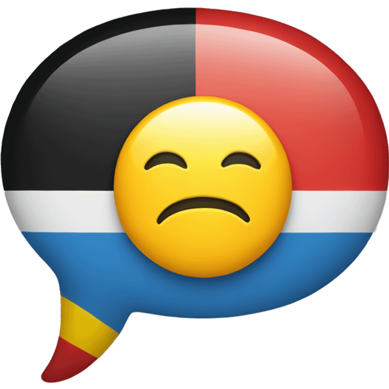 message bubble with german flag emoji