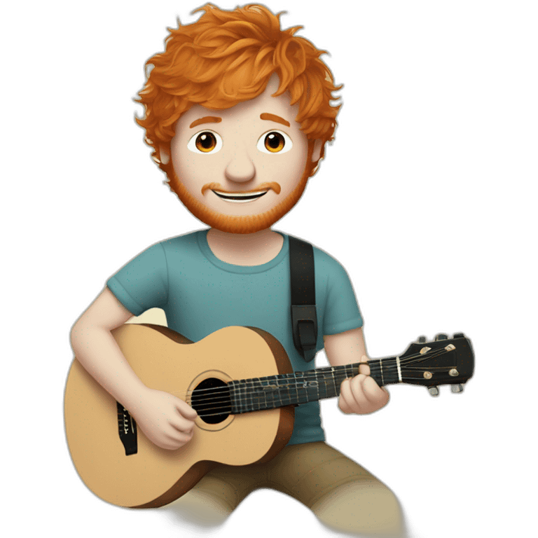 Ed sheeran with guitar emoji