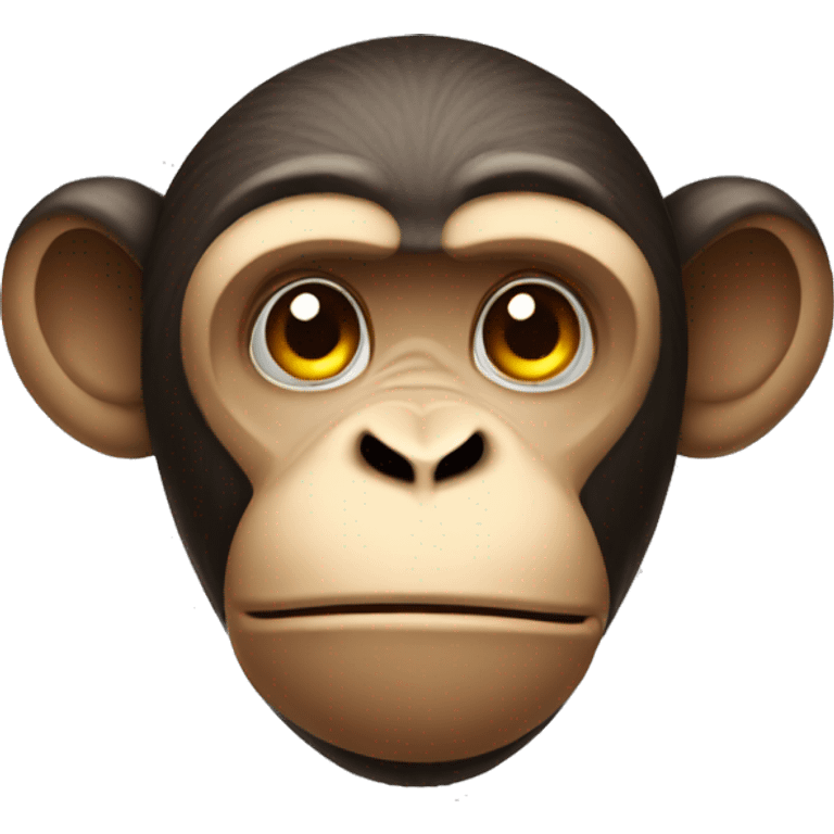 sad cartoonish monkey head  emoji