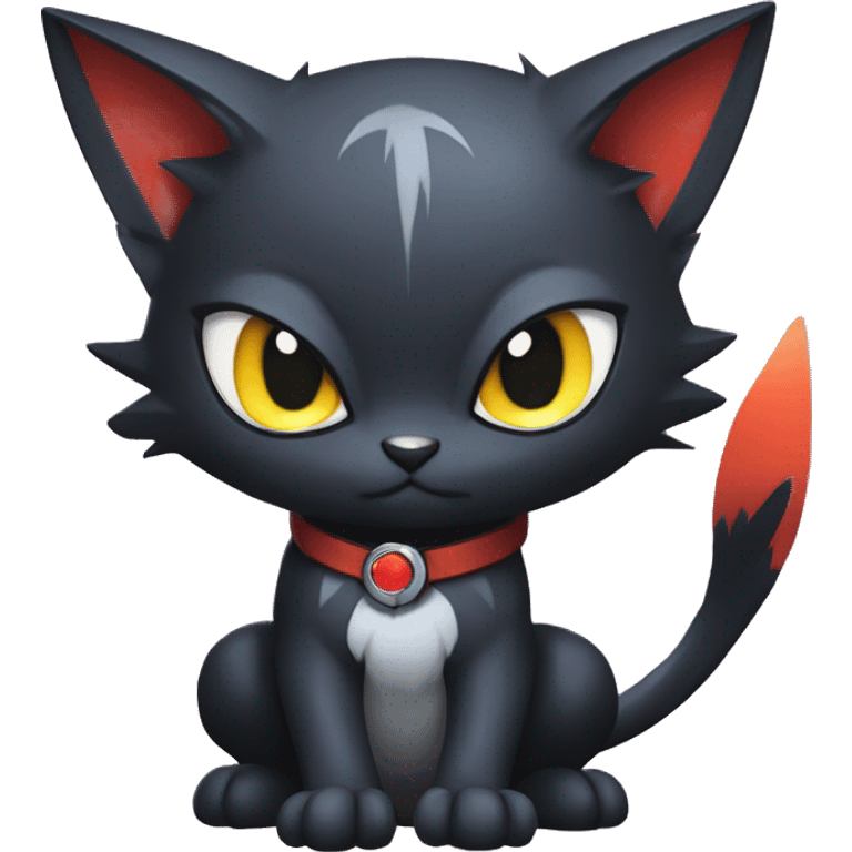 Cool Cute Edgy Black Dark Chibi Cat-Noibat-Noivern-Litten-Fakémon-hybrid emoji