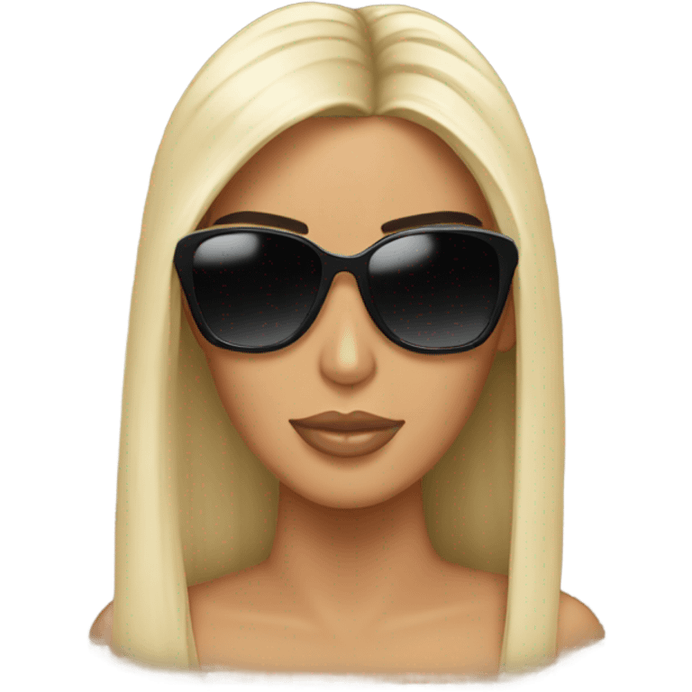 Kim Kardashian with sunglasses emoji