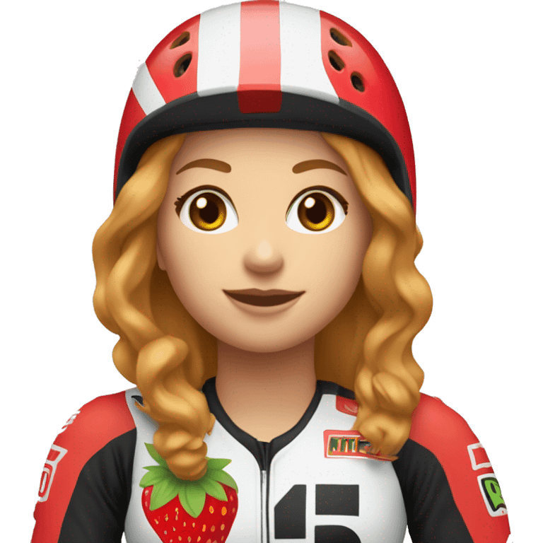 Strawberry blonde motocross women emoji