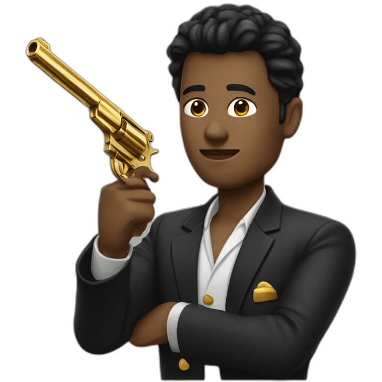 the man with the golden gun emoji