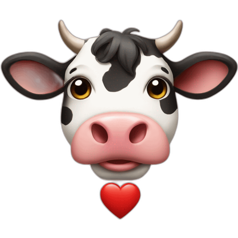 cow and a heart emoji