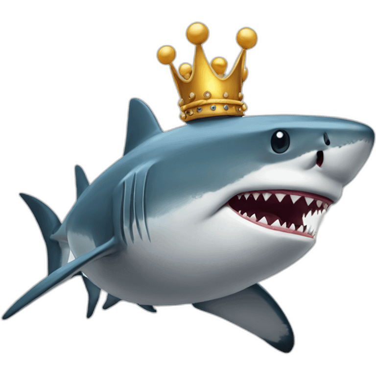 Shark with a crown emoji