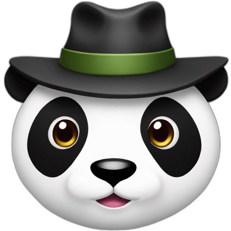 panda with a hat emoji