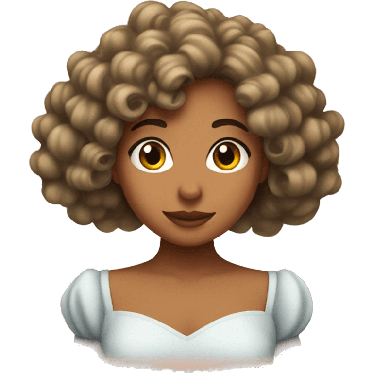 güerita with curly hair  emoji