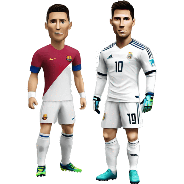 Cristiano ronaldo and lionel Messi are half robots emoji