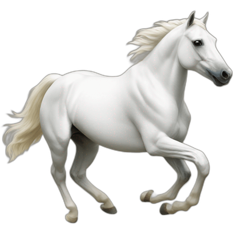 white horse galloping emoji