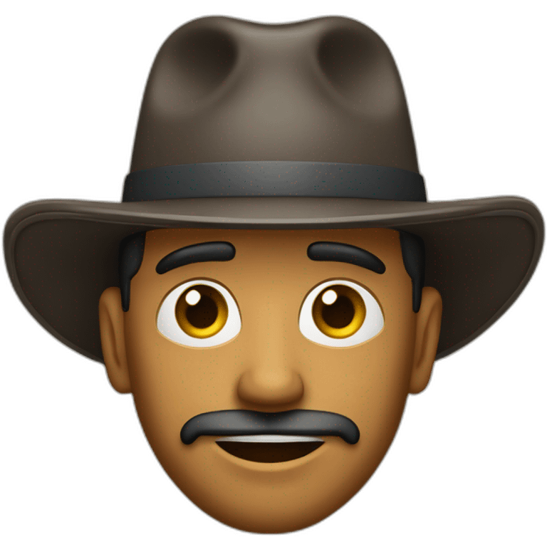 hombre con maletin y sombrero emoji