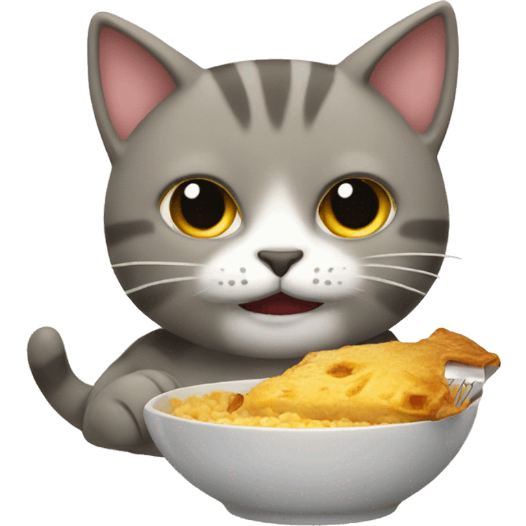 Gato comiendo  emoji