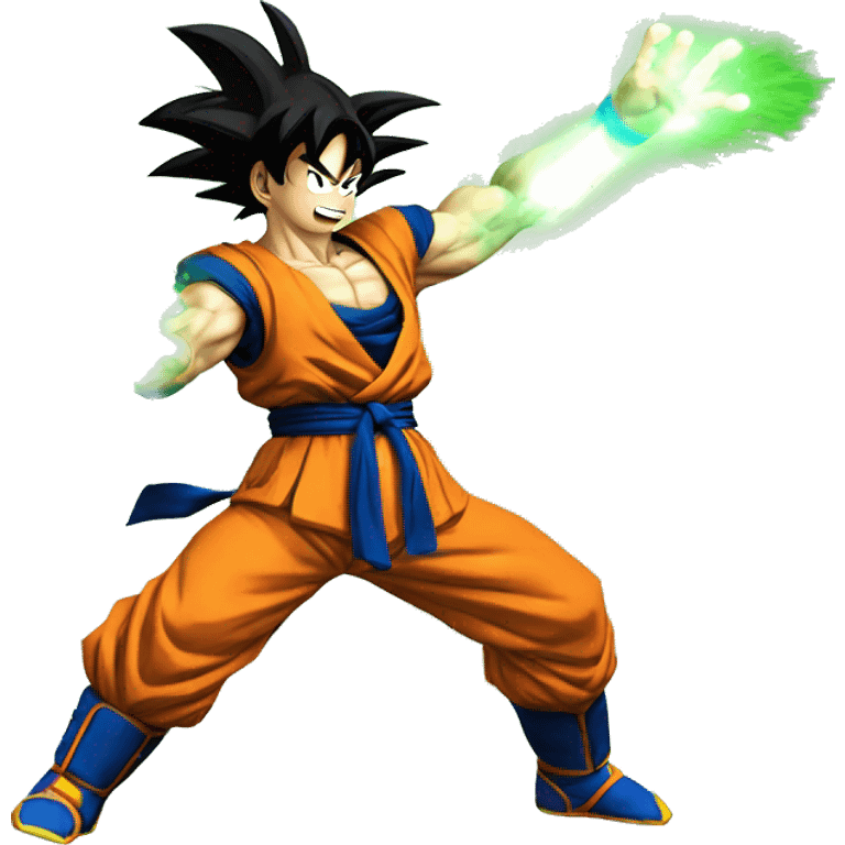 Goku kamehameha green emoji