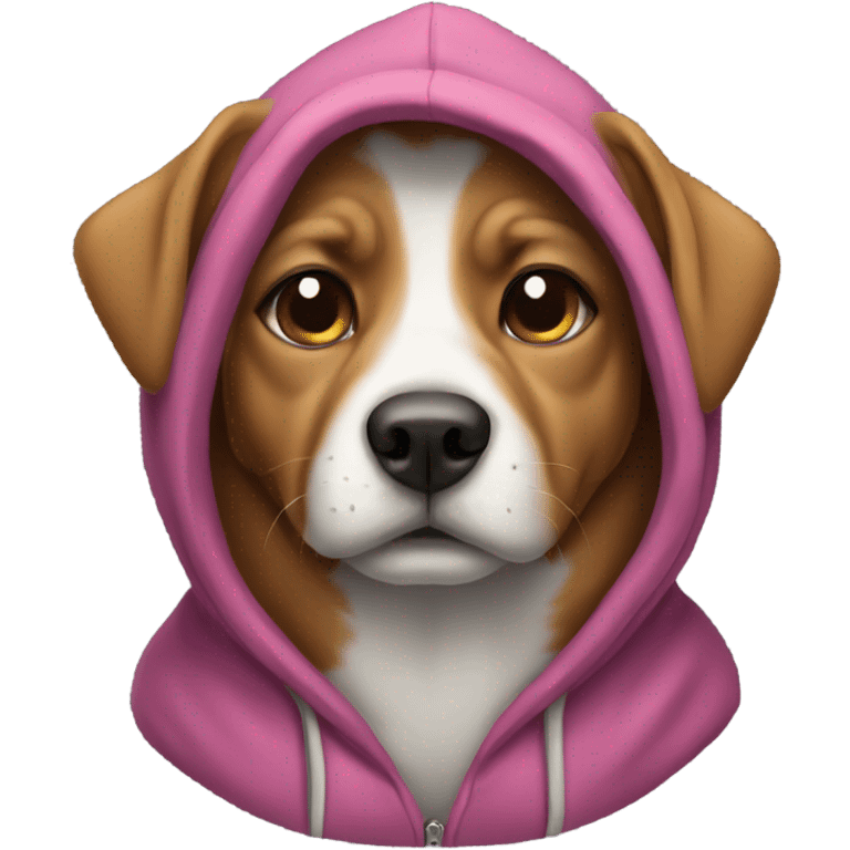 Dog wearing a hoodie emoji