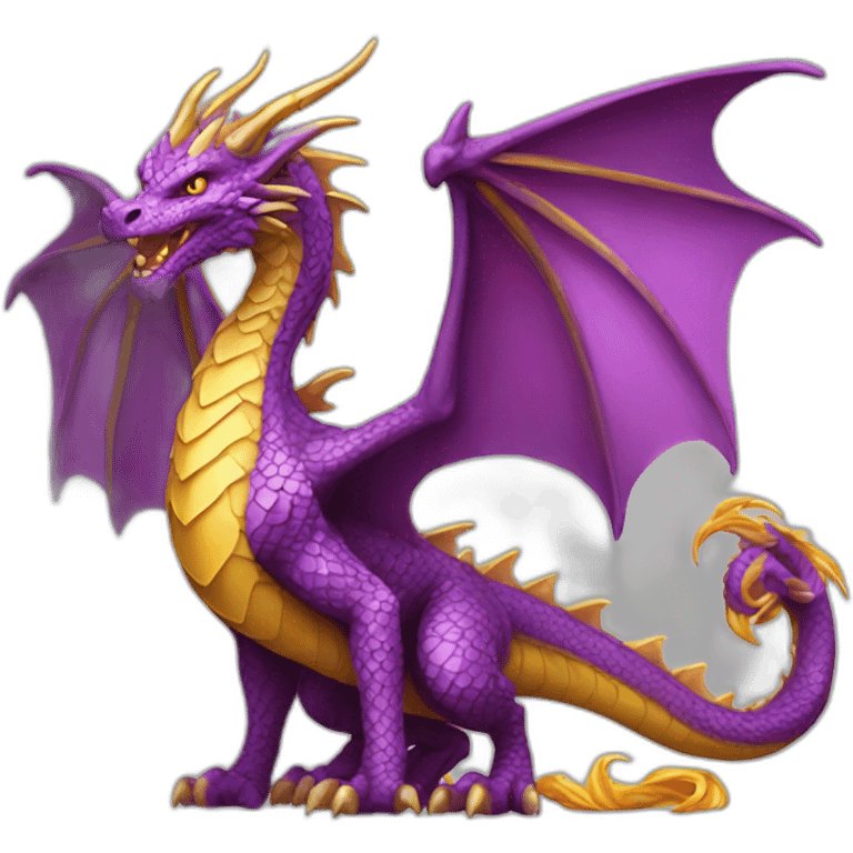 Golden-Purple magic dragon emoji