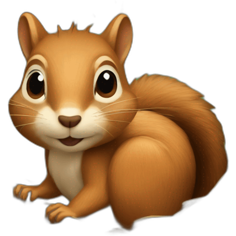 a squirrel is lying in a bird's nest emoji