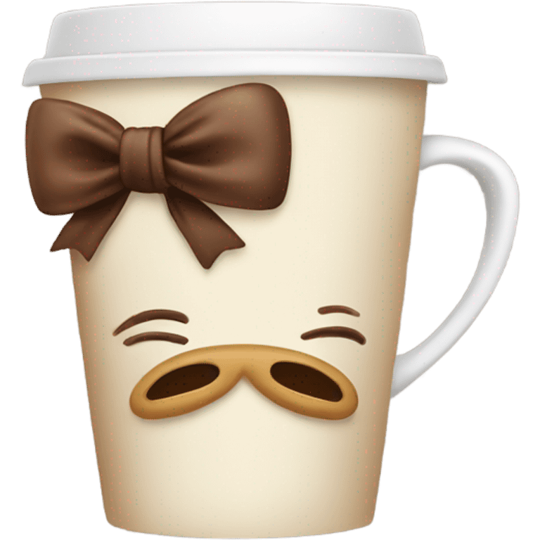 Coffe with bow emoji