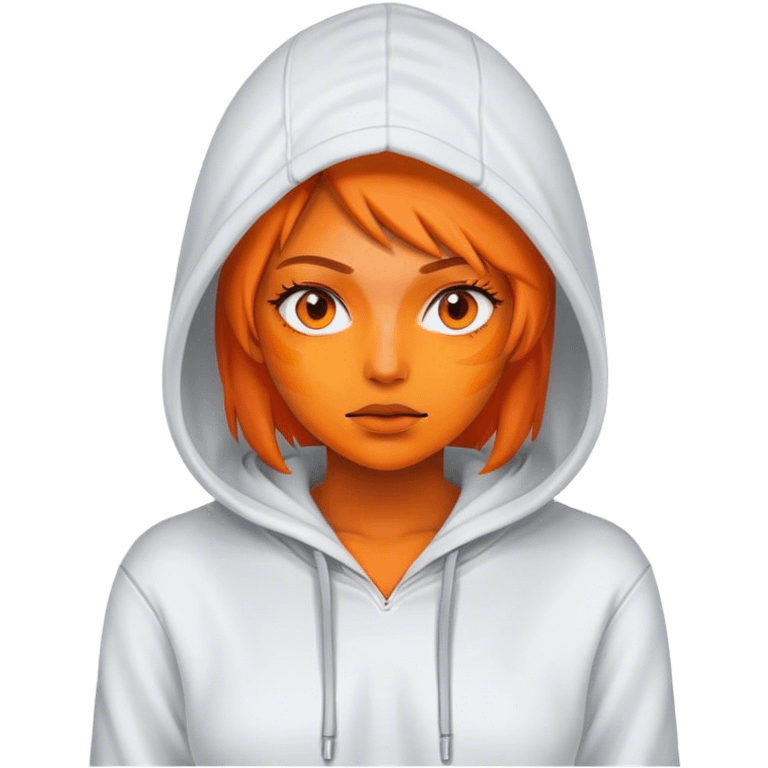 Orange woman hoddie  emoji