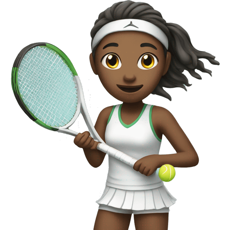 Girl playing tennis emoji