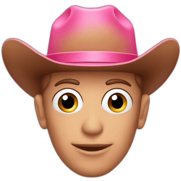 Human pink brain with brown cowboy hat  emoji