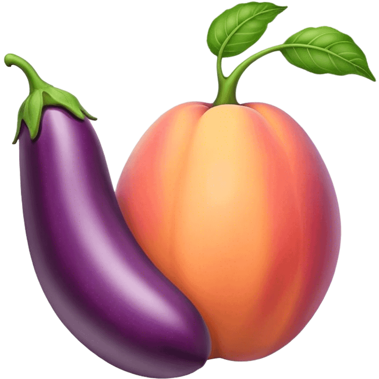 eggplant inside a peach emoji