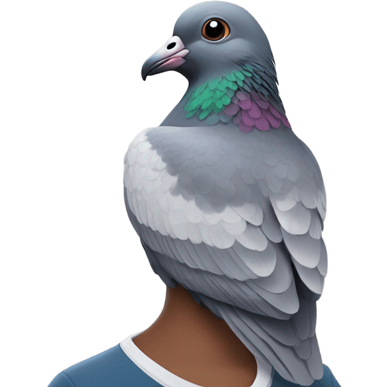 Pigeon with a person  emoji