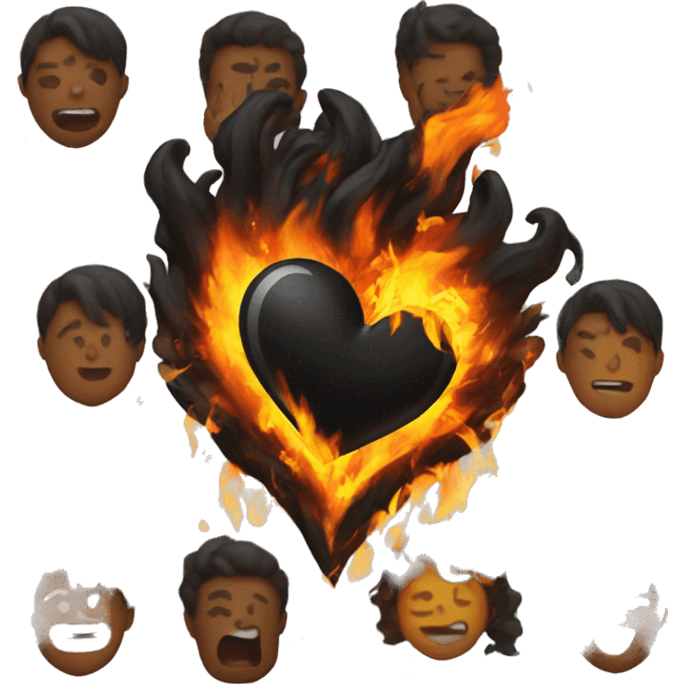 Black heart + fire  emoji