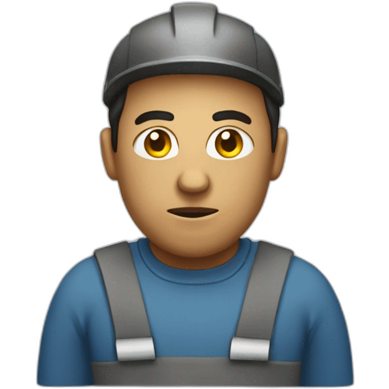 unamused worker emoji