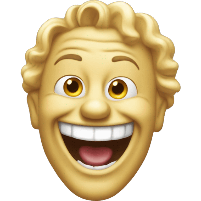 laughing arrogant face showing a clownmask emoji