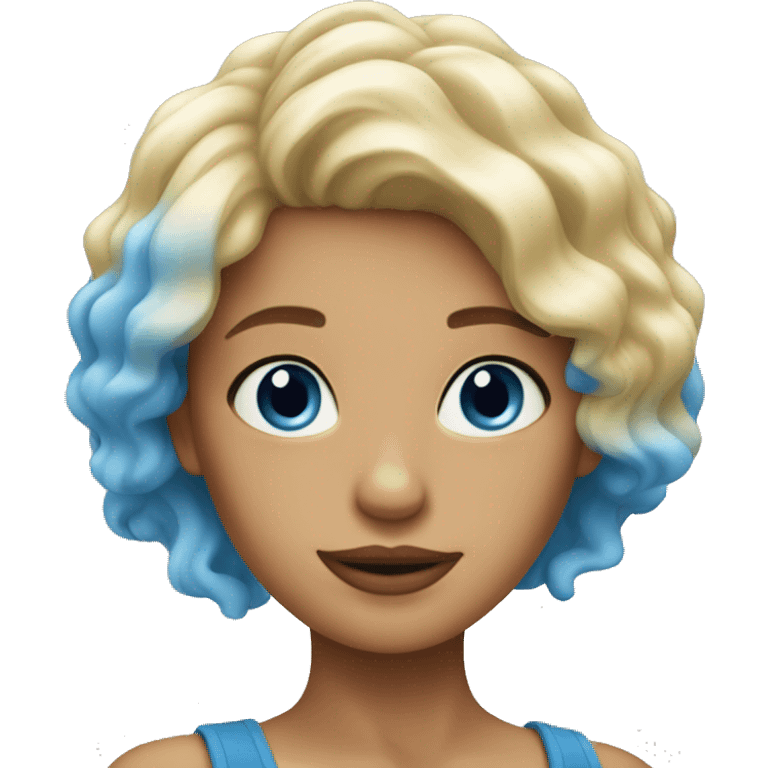 Blue strumf blonde girl emoji