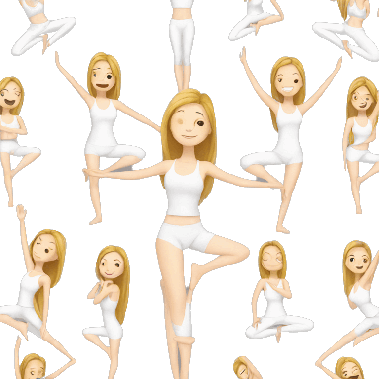 Yoga white girl emoji