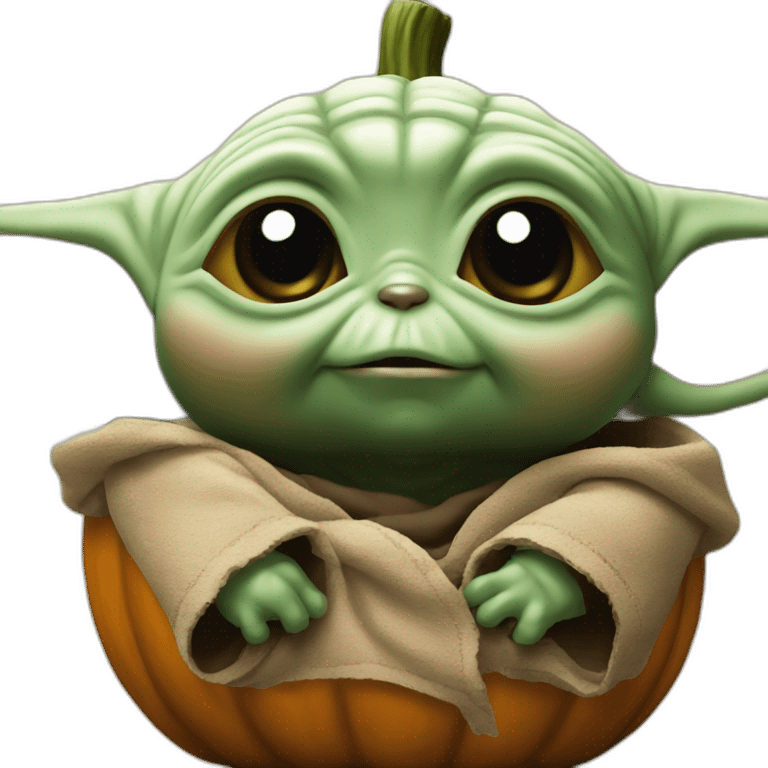 baby yoda pumpkin emoji