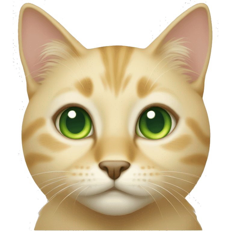 blonde cat green eyes  emoji