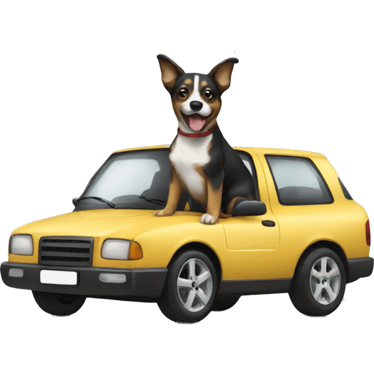 Dog havr car emoji