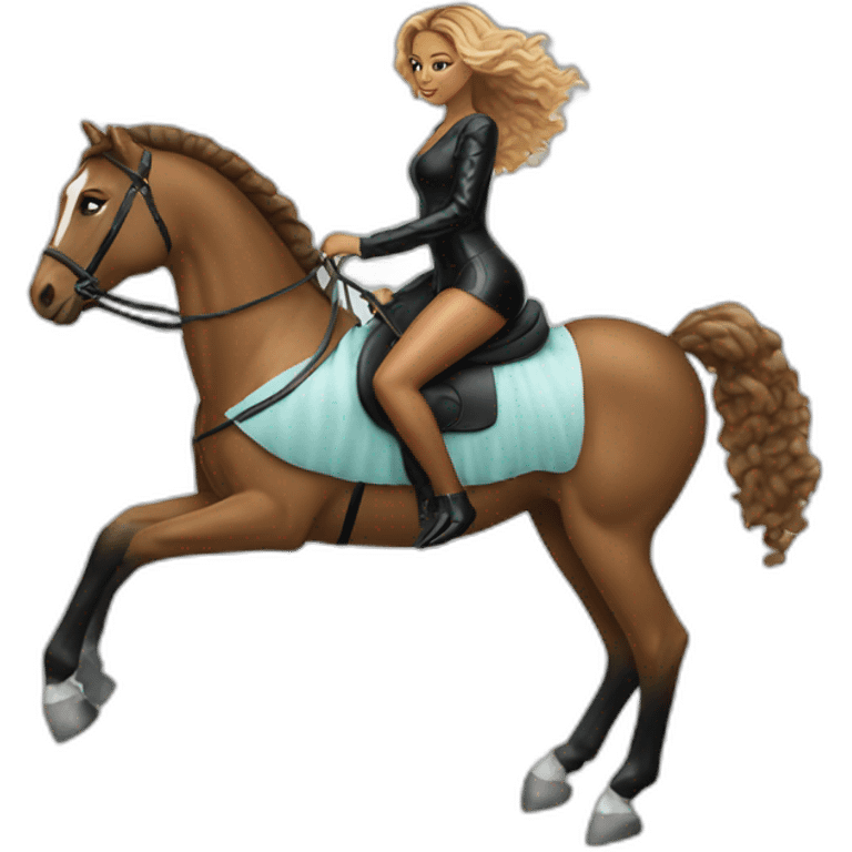 Beyoncé riding a glass horse emoji