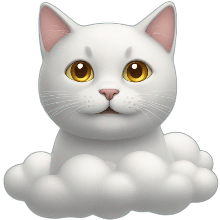 a cat оп a cloud emoji